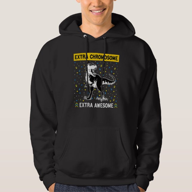 Sudadera Extra Cromosoma Extra Increíble Dinosaurio T Rex W (Anverso)