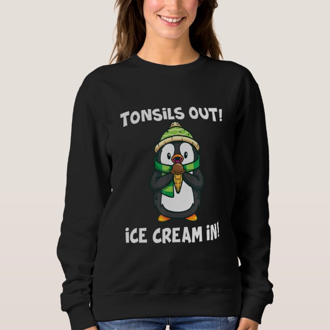 Sudadera Extracción de Tonsil Cirugía Recuperación Lápiz de (Anverso)