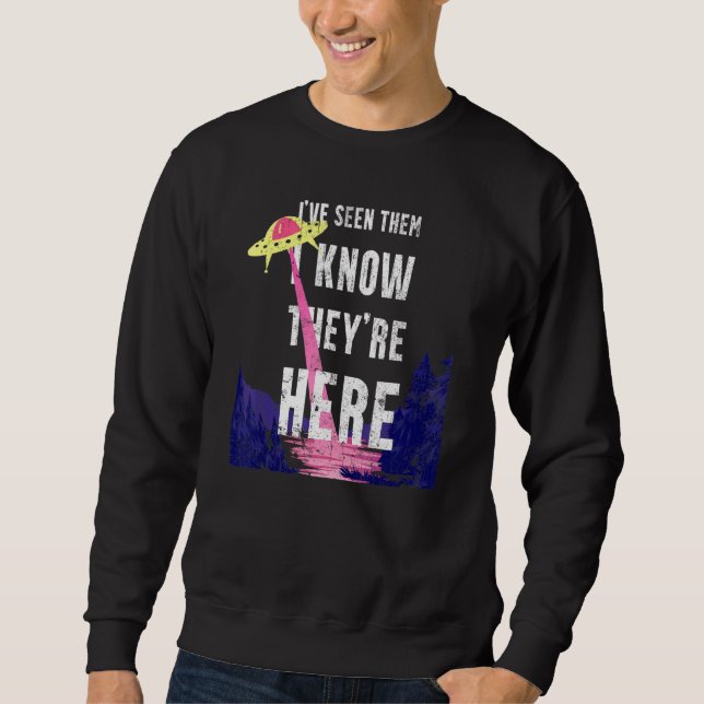 Sudadera Extraños del espacio vintage Visitantes Ufo Witnes (Anverso)