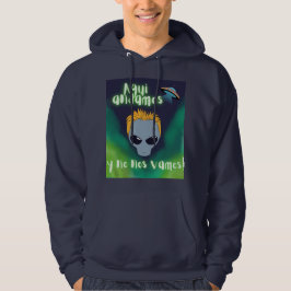 Sudadera extraterrestre aquí estamos y no nos vamos , ovni,