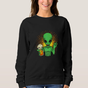 Sudadera Extraterrestre bebiendo cerveza alienígena