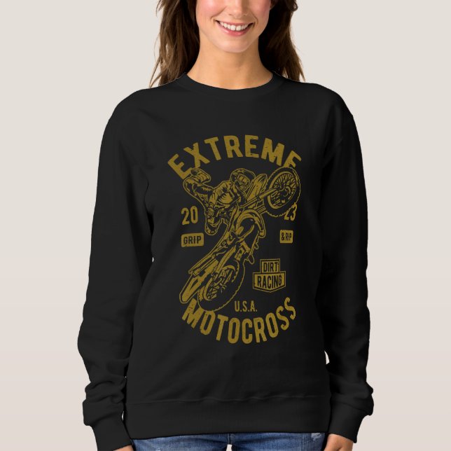 Sudadera Extreme Dirt Bike Motocross Rider 2023 Distressed  (Anverso)