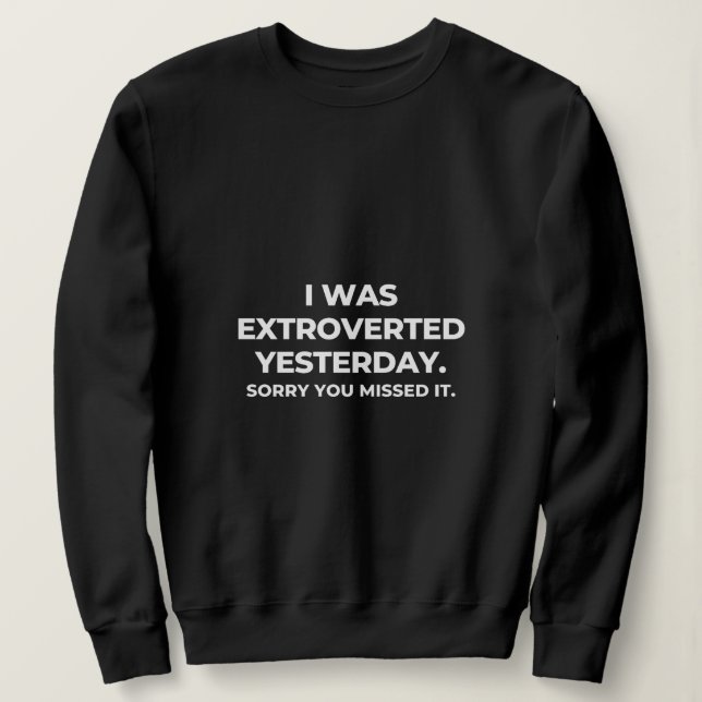 Sudadera Extrovertido ayer introvertido torpe relajación (Anverso del diseño)