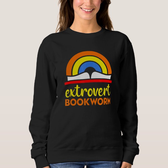 Sudadera Extrovertido de gusanos de biblioteca - Lectura de (Anverso)