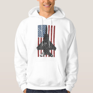 Sudadera F-15 Eagle Avión de Combate Color Vintage Bandera