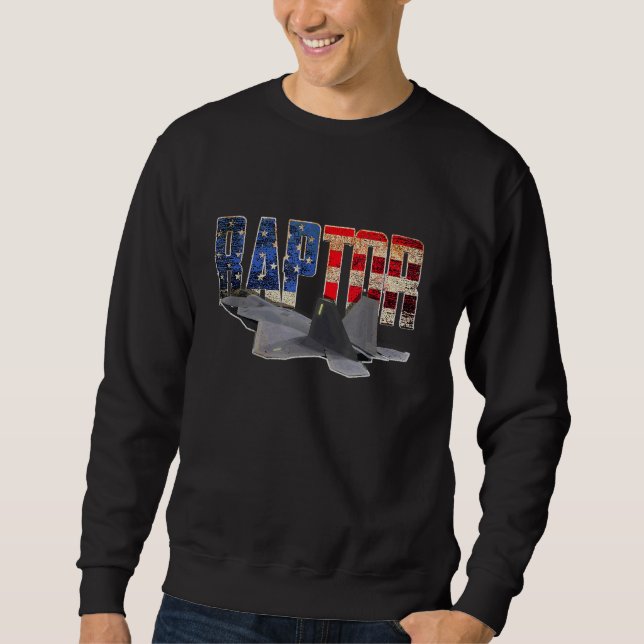 Sudadera F 22 F22 Raptor Jet Fighter Plane Us Flag Pilot (Anverso)