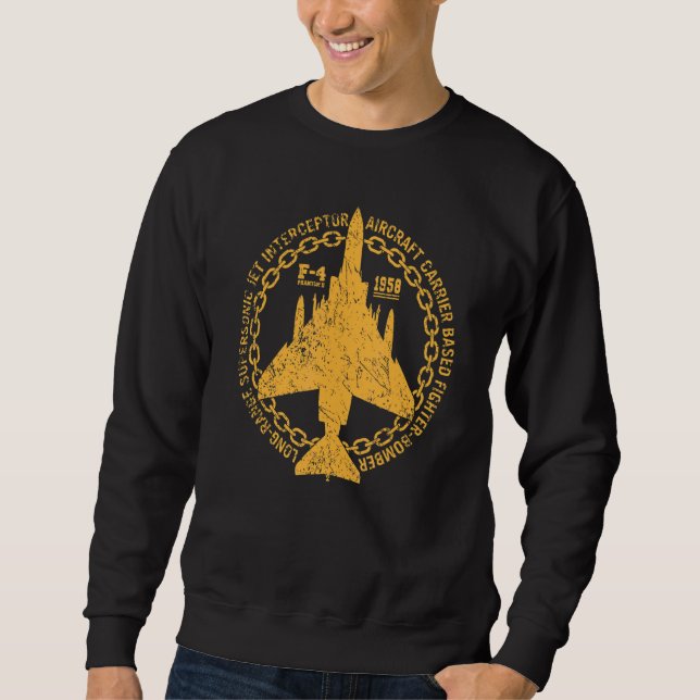 Sudadera F 4 Aeródromo Interceptor Jet Fantom Ii Figher Bom (Anverso)