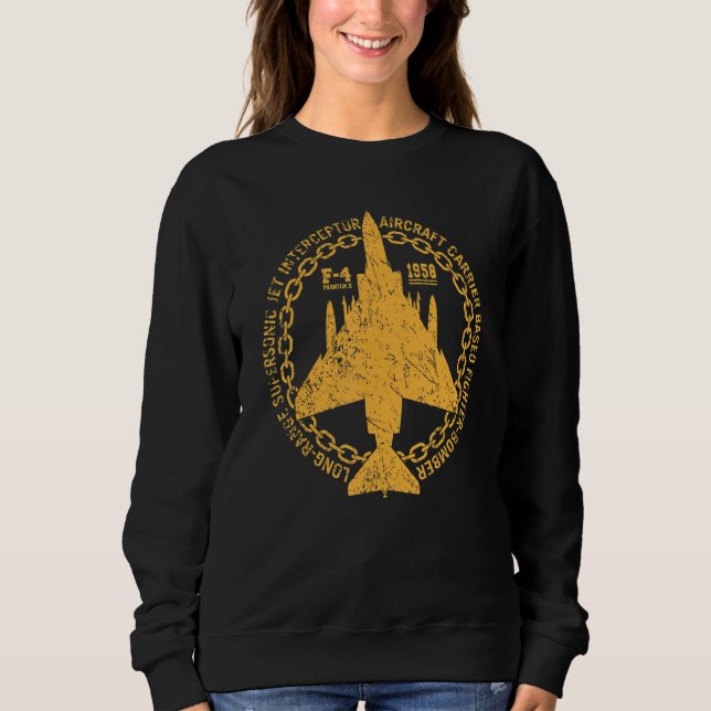 Sudadera F 4 Aeródromo Interceptor Jet Fantom Ii Figher Bom (Anverso)