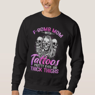 Sudadera F Bombardear Mamá Tattoos Bonito Los Ojos Gruesa N