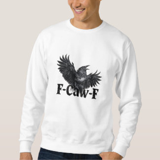 Sudadera F-Caw-F Arte de Cuervo Gótico Impreso de Cuervo En