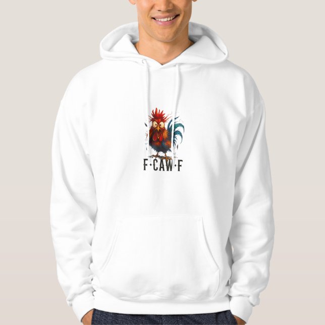 Sudadera F-Caw-F Pollo Gallo Meme Divertido (Anverso)