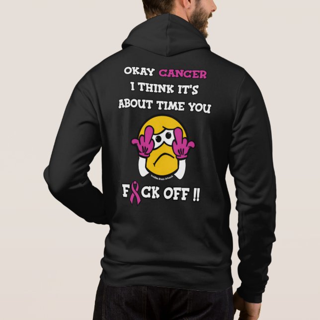 Sudadera F#CK OFF... Cáncer de mama (Reverso)