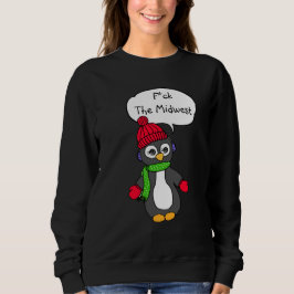 Sudadera F. La divertida camiseta del clima pingüino del me