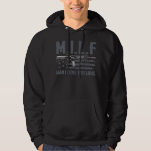 Sudadera F Man I Love Firearms Funny Rifle Pro Gun (en BAC)
