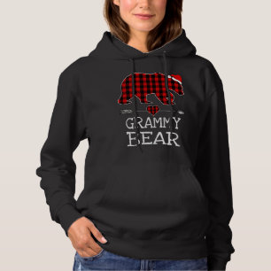 Sudadera Fa de los Navidades Grammy Bear Buffalo Plaid Sant