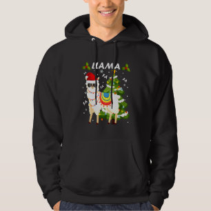 Sudadera Fa Fa Fa Llama Santa Hat Navidades Alpaca Amantes