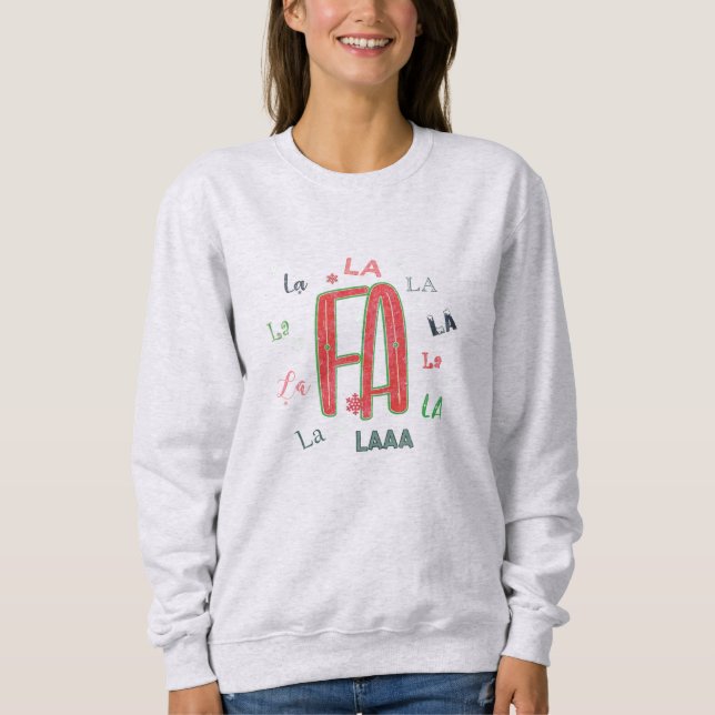 Sudadera Fa La Adorable Mujeres Navidades Hoodie (Anverso)