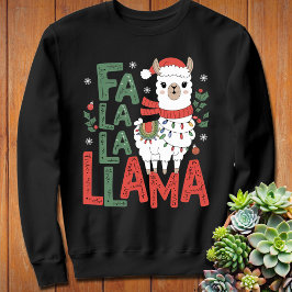 Sudadera Fa La La Llama | Navidades de Llama Lover Retro