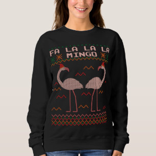 Sudadera Fa La La Mingo Flamingo Santa Pink Ugly Christine