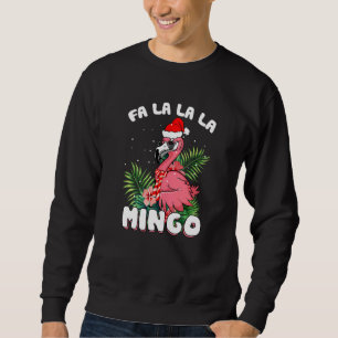 Sudadera Fa La La Mingo Santa Flamingos Para Navidades