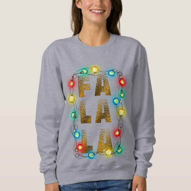 Sudadera Fa La La Navidades Sweatshirt - Festividades Carol (Anverso)