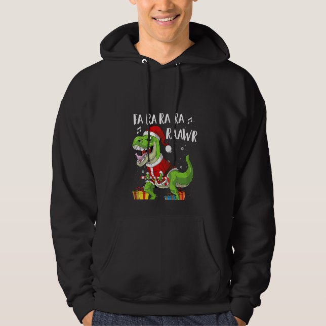 Sudadera Fa Ra Ra Ra Ra Ra Rawr Santa Dinosaur T Rex Fu (Anverso)