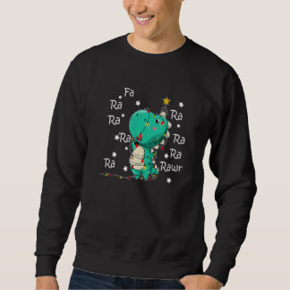 Sudadera Fa Ra Rawr Rex Santa Christmas Carol  Dinosaur Xma