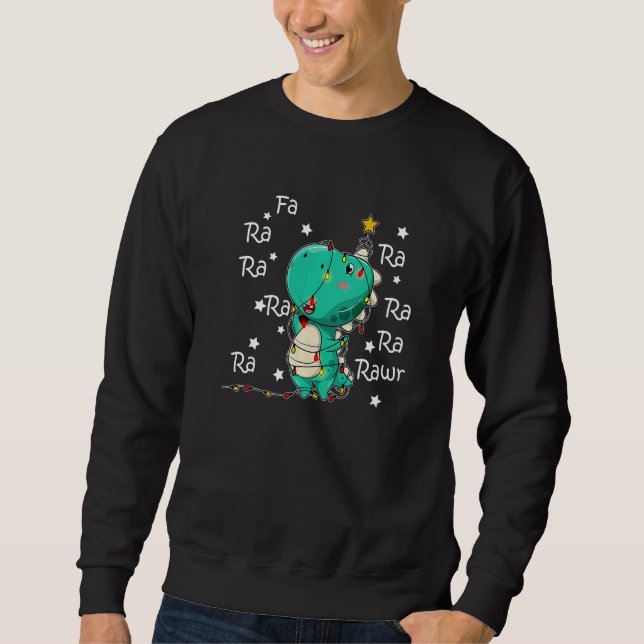 Sudadera Fa Ra Rawr Rex Santa Christmas Carol  Dinosaur Xma (Anverso)