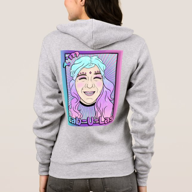 Sudadera Fab-U-Las Bella+Canvas Full-Zip Hoodie de Zer0 (Reverso)