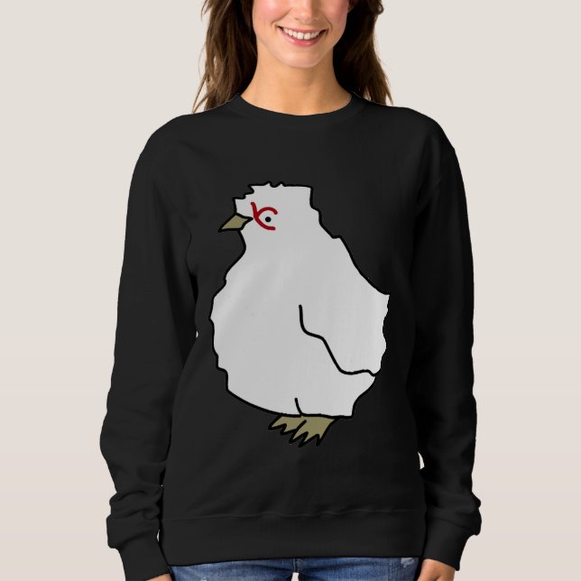 Sudadera Fábrica de menta con patrón de pollo (Anverso)