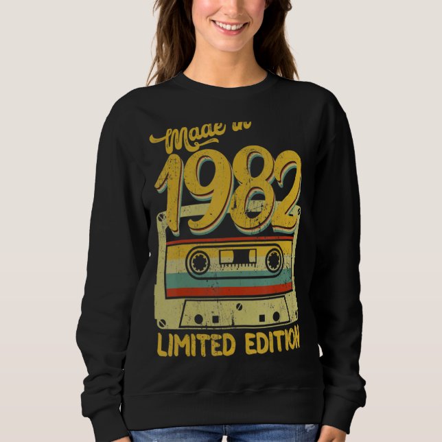 Sudadera Fabricado En 1982 Cinta Cassette De 40 Años De Eda (Anverso)
