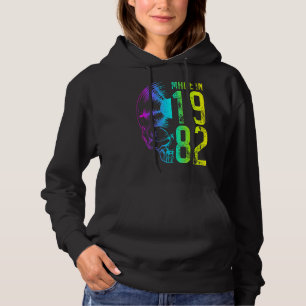 Sudadera Fabricado En 1982 Vintage Vinyl Record Gothic Skul