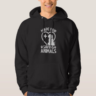 Sudadera Fabricado Para Salvar Animales Retro Vet Tec Veter