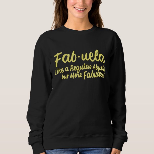 Sudadera Fabuela Definición Abuela Latina Abuela Español (Anverso)