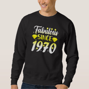 Sudadera Fabuloso desde 1970 Chica de cumpleaños número 52
