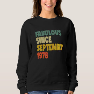 Sudadera Fabuloso Desde Septiembre De 1978 Niño Chica Mujer