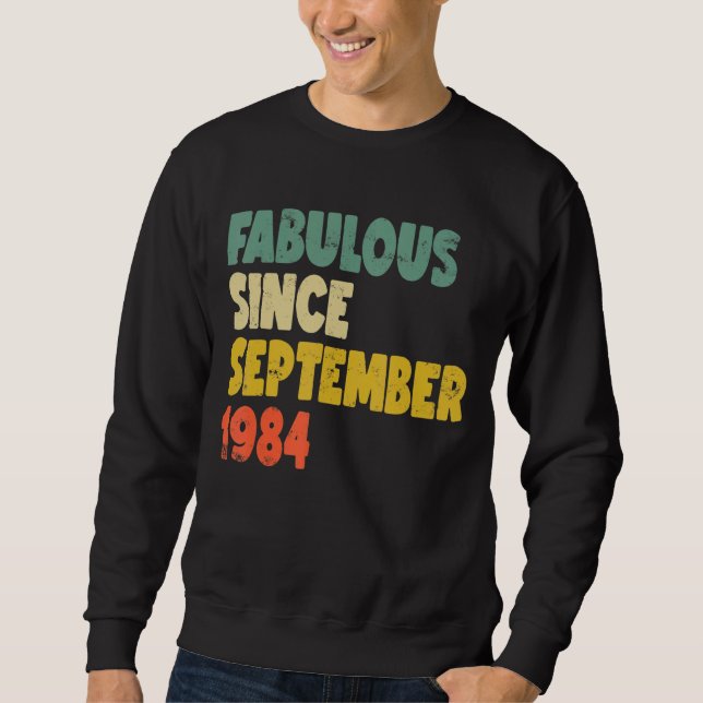 Sudadera Fabuloso Desde Septiembre De 1984 Niño Chica Mujer (Anverso)