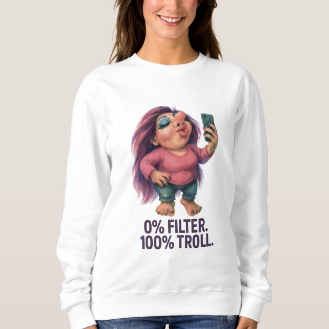 Sudadera Fabuloso Influenciador De Troll Confiable (Anverso)