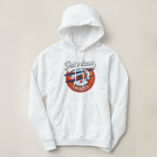 Sudadera Fabulous Wales estilo retro parche de viaje