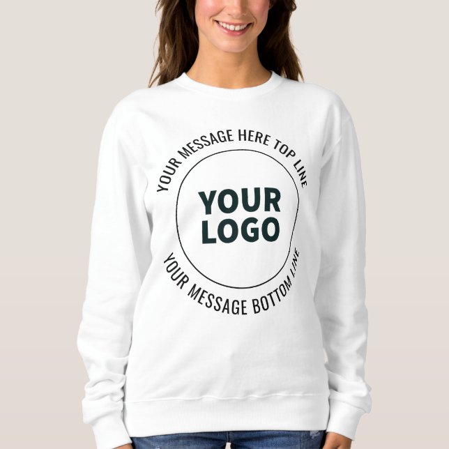 Sudadera Fácil de reemplazar con su logotipo o imagen (Anverso)