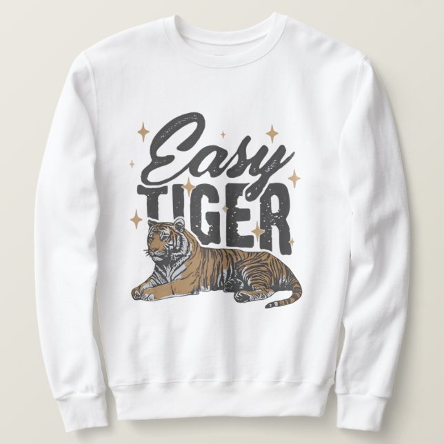 Sudadera "Fácil diseño de tigres" (Anverso del diseño)