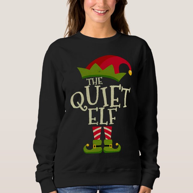 Sudadera Fácil El traje de Navidad del elfo tranquilo para  (Anverso)