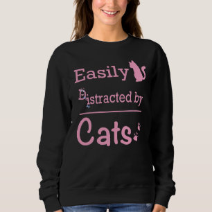 Sudadera Fácilmente "D" istraído por Gatos Divertidos Lindo