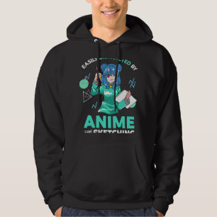 Sudadera Fácilmente Distrado Por Anime y Esbozando Anime Gi