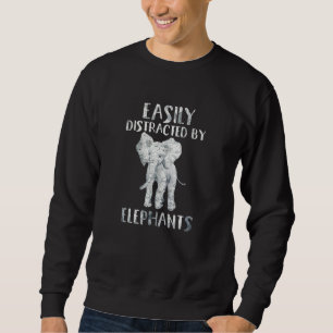 Sudadera Fácilmente Distrado Por Elefantes Elefantes