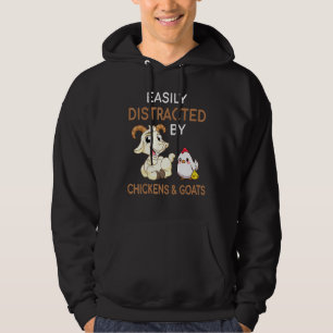 Sudadera Fácilmente Distrado Por Las Cabras De Pollo Cute F