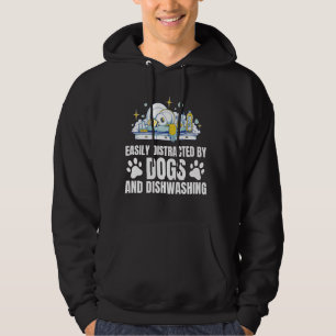 Sudadera Fácilmente Distrado Por Los Perros Cocina Lavavaji