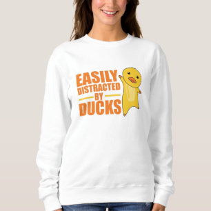 Sudadera Fácilmente Distrado Por Patos - Grúo Gracioso