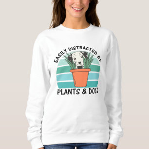 Sudadera Fácilmente Distrado Por Plantas Y Osos Plantar Per