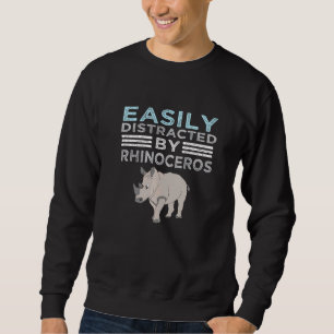 Sudadera Fácilmente distrado por Rhinoceros Wildlife Graphi